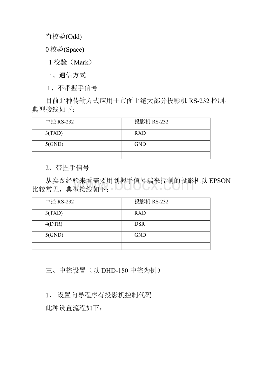 投影机RS232串口控制指南.docx_第2页