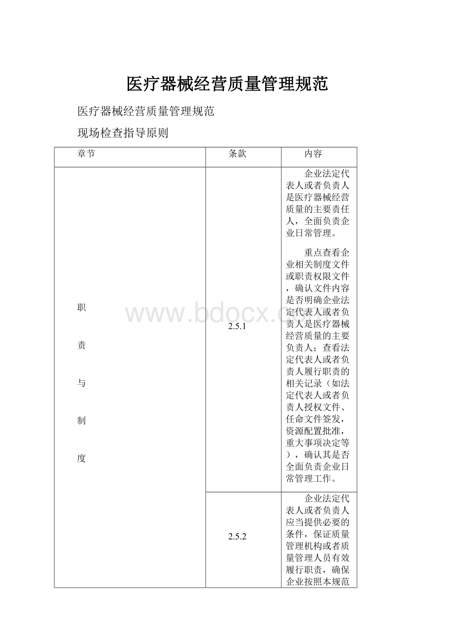 医疗器械经营质量管理规范.docx_第1页