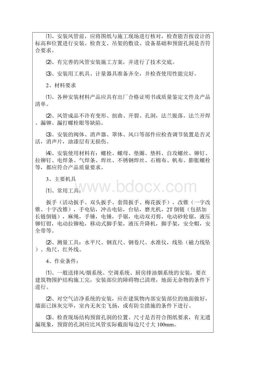 风管安装技术交底.docx_第2页