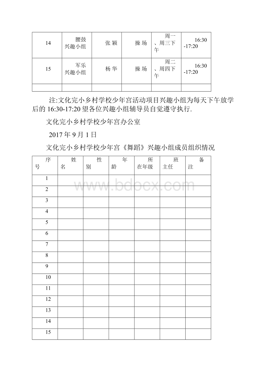 文化完小乡村学校少年宫舞蹈兴趣小组辅导员训练记录.docx_第3页