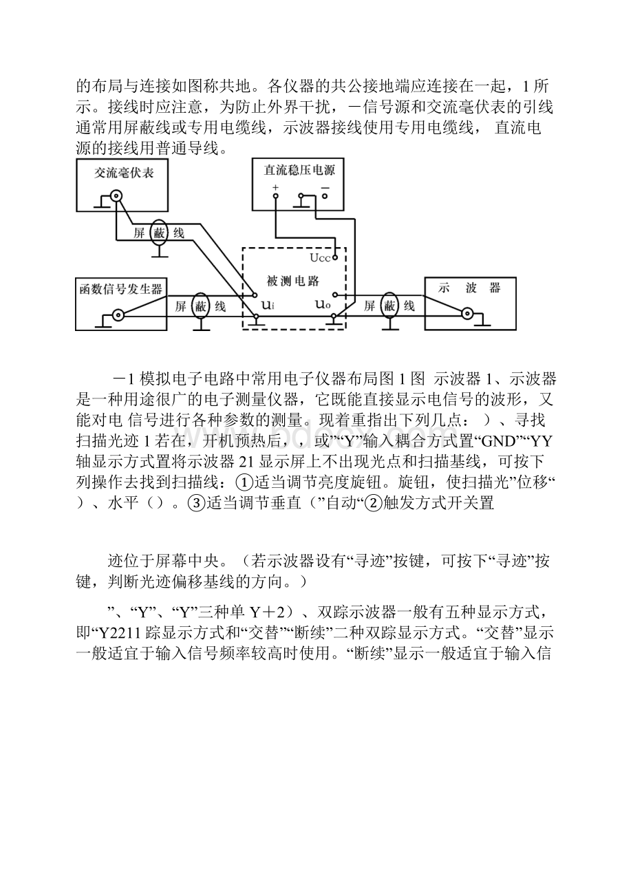 模拟电路实验常用电子仪器的使用.docx_第3页