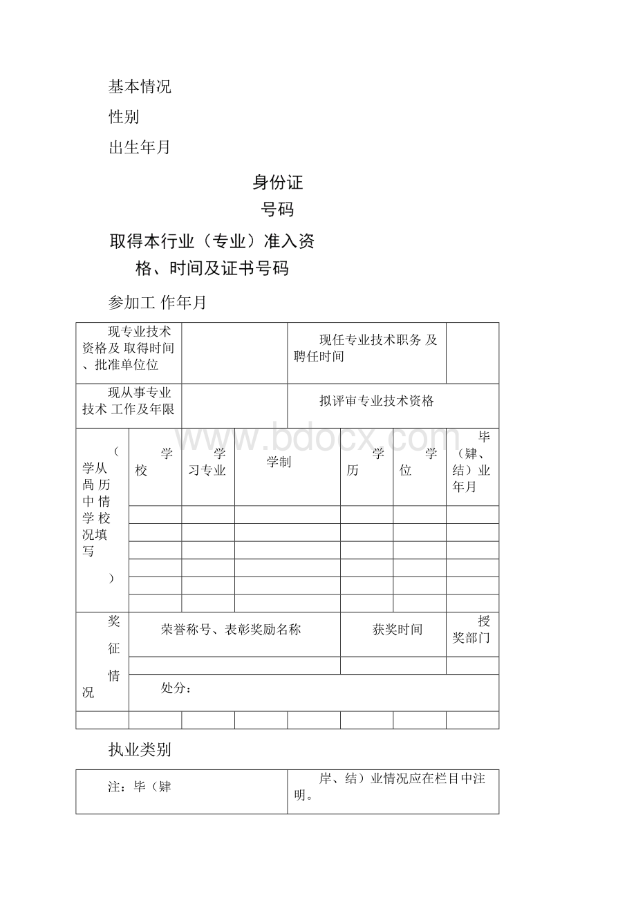 江苏省专业技术资格评审申报表.docx_第2页