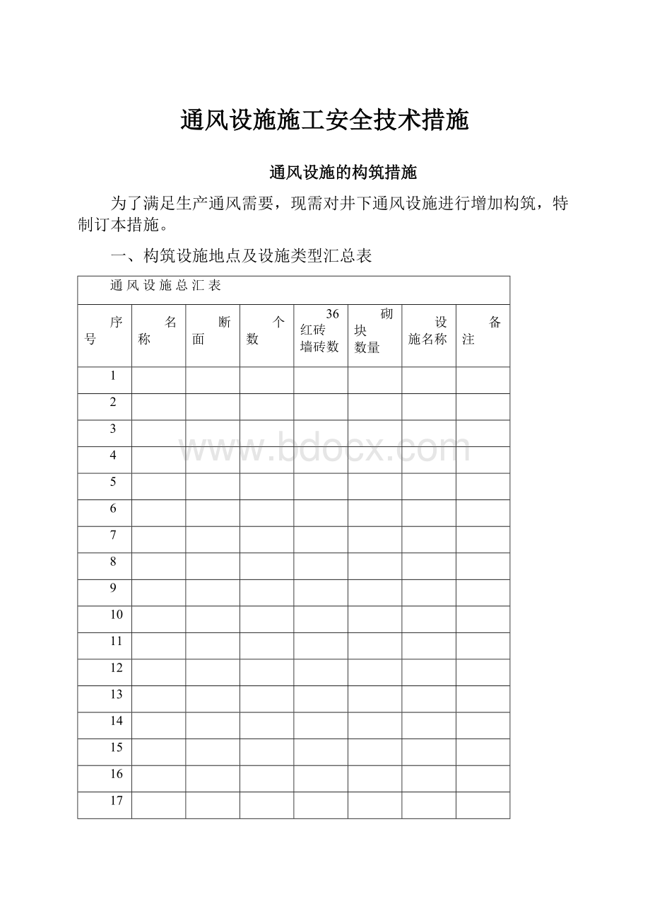 通风设施施工安全技术措施.docx