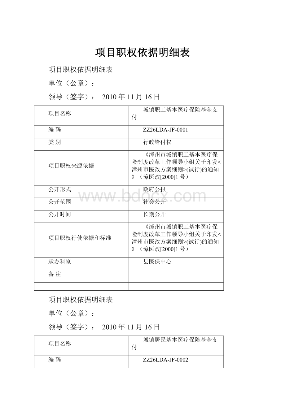 项目职权依据明细表.docx_第1页