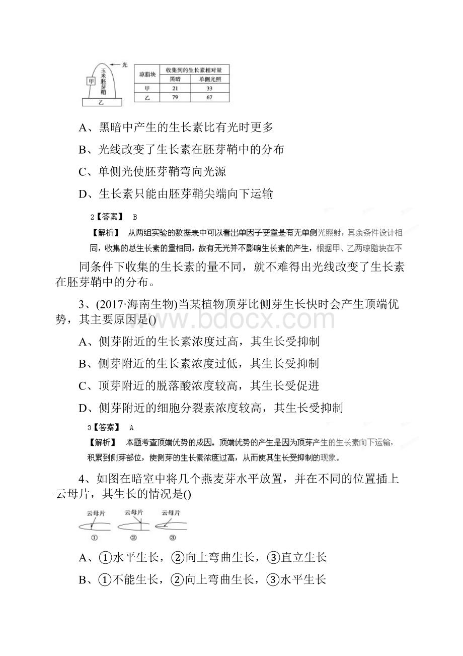 高考生物二轮练习专项十五植物激素调节.docx_第2页