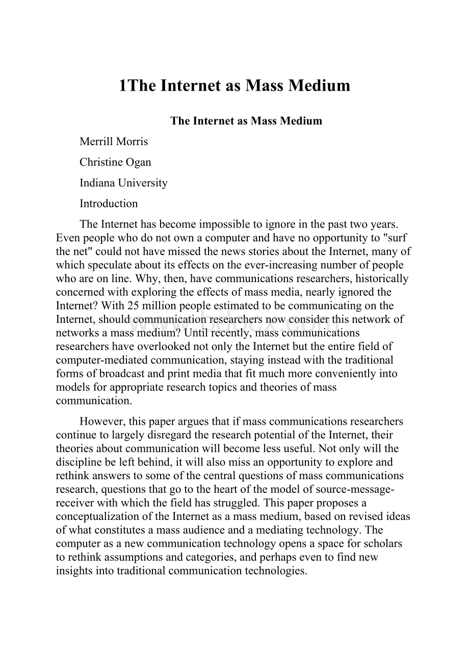 1The Internet as Mass Medium.docx_第1页