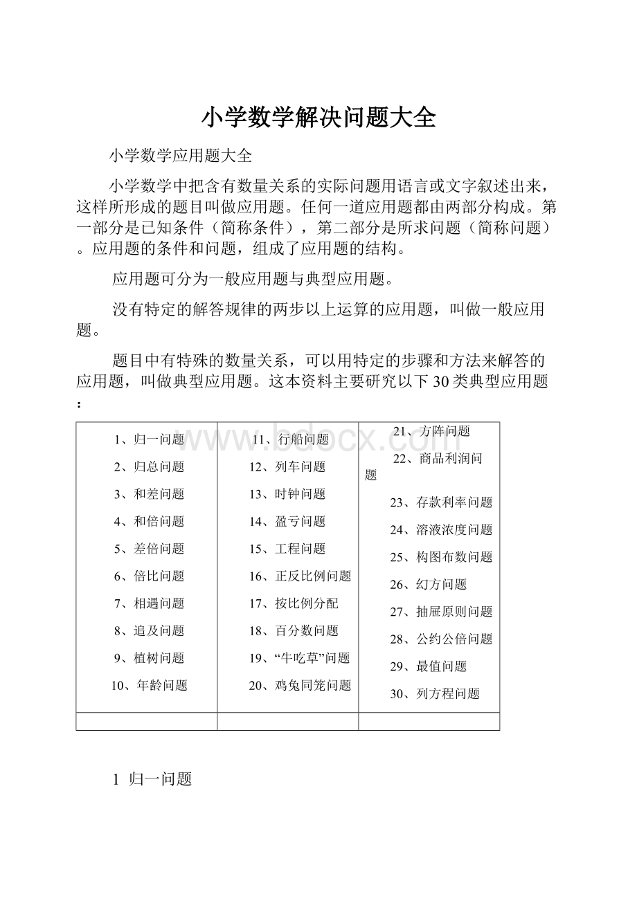 小学数学解决问题大全.docx_第1页