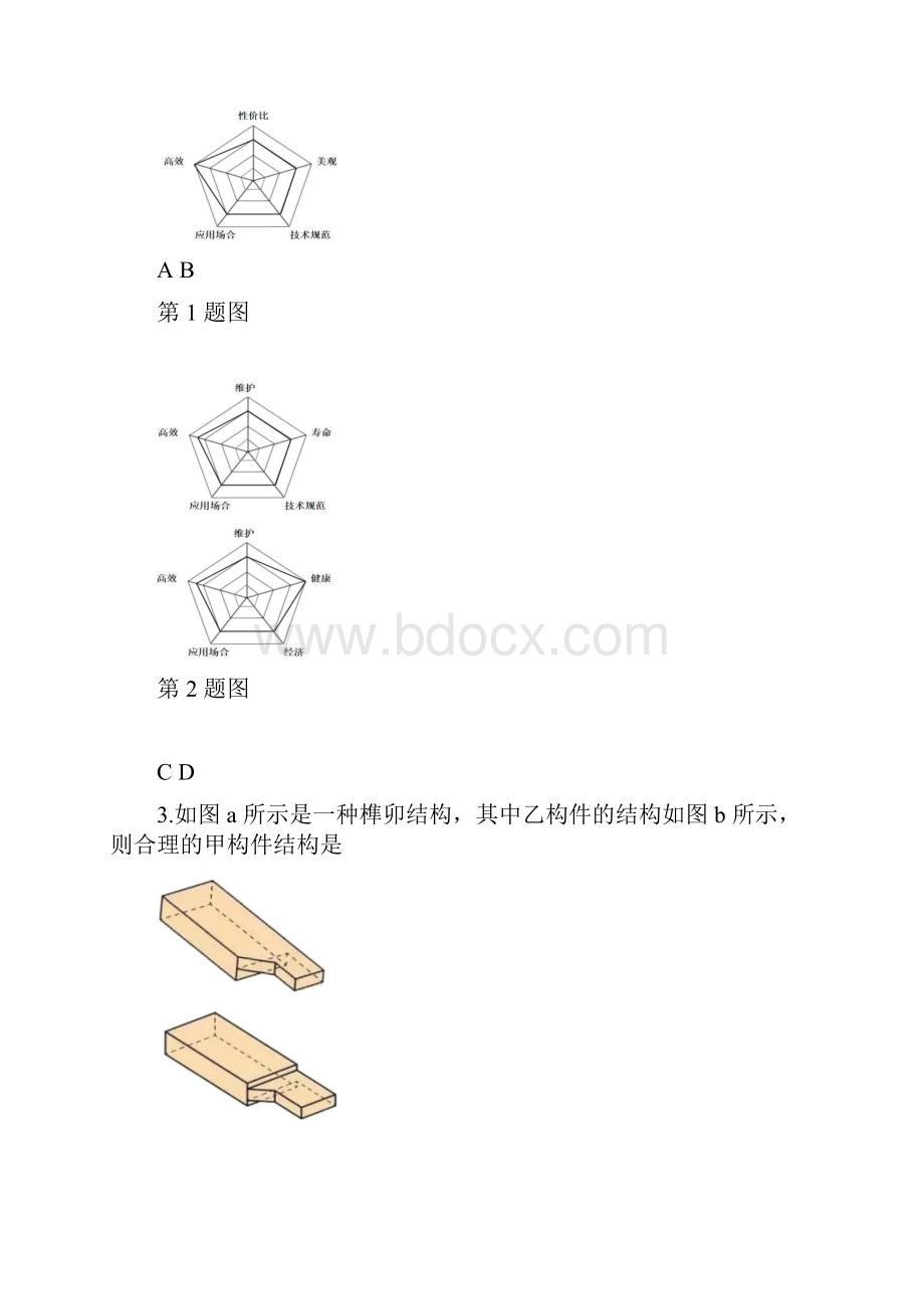 温州十校联合体高二期末通用技术试题含答案.docx_第2页