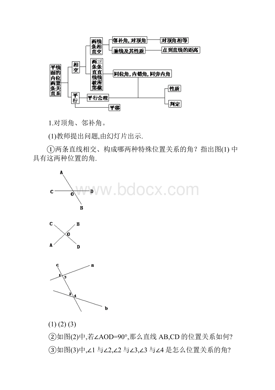 人教版七年级数学下册第五章《相交线与平行线》第12课时《小结》教学设计.docx_第2页