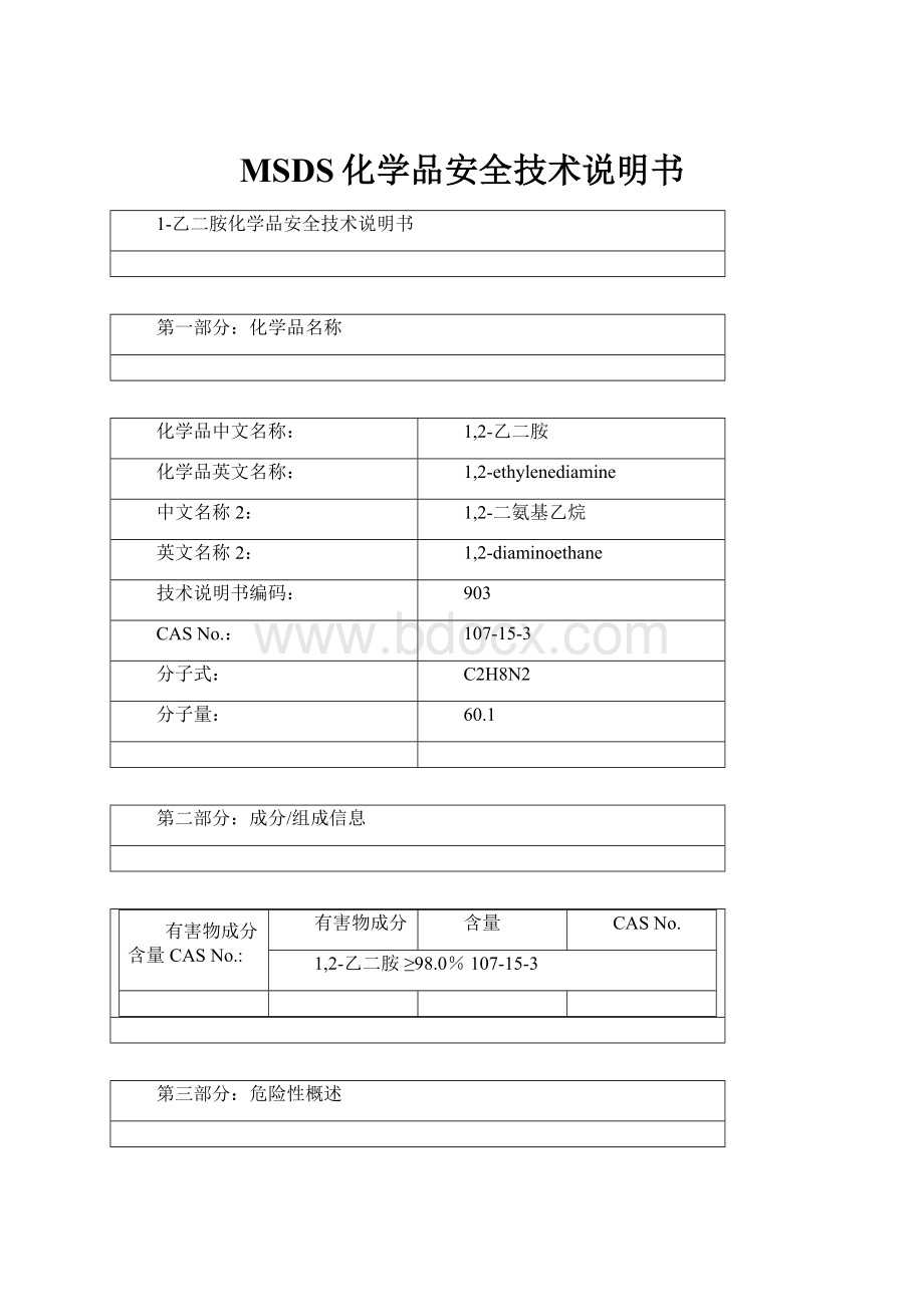 MSDS化学品安全技术说明书.docx_第1页