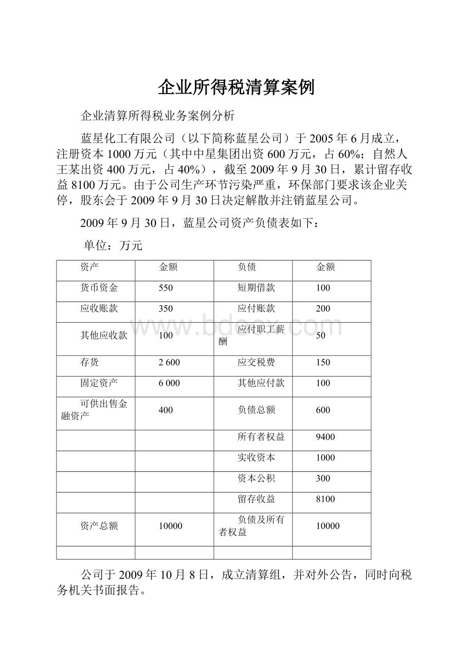 企业所得税清算案例.docx_第1页