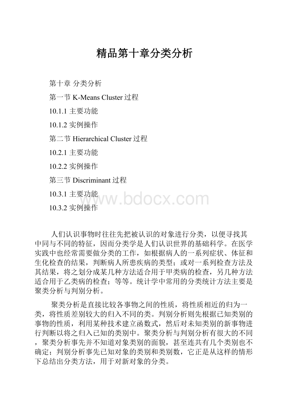 精品第十章分类分析.docx_第1页