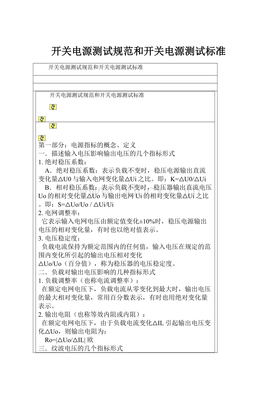 开关电源测试规范和开关电源测试标准.docx_第1页