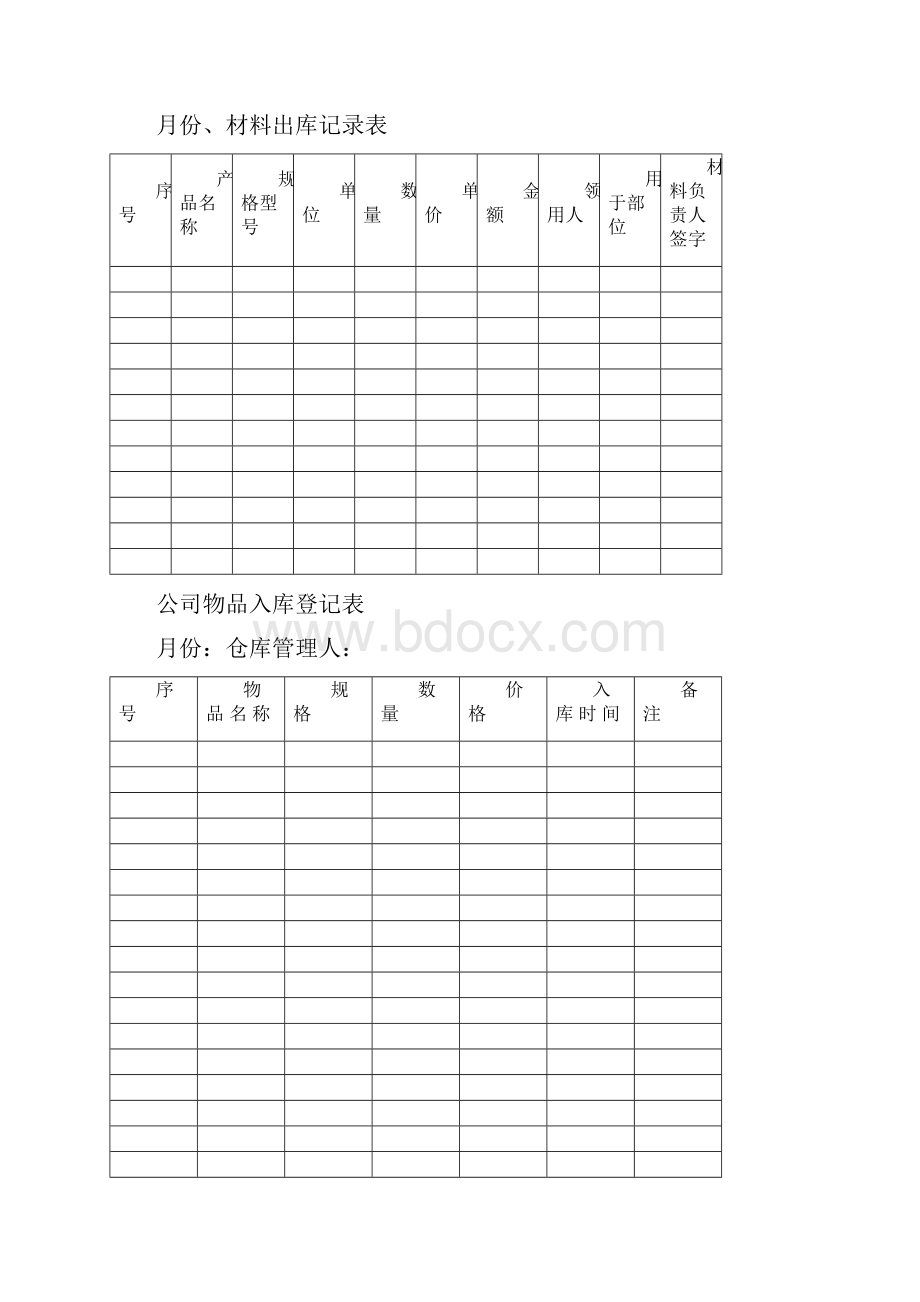 材料出入库记录表完整.docx_第2页