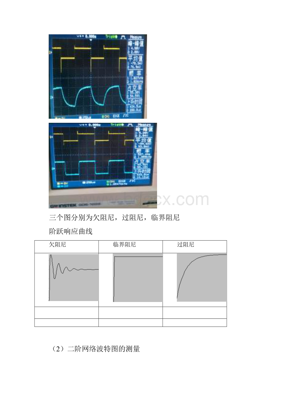 二阶系统的特性测量实验报告.docx_第3页