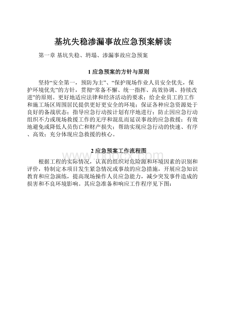 基坑失稳渗漏事故应急预案解读.docx