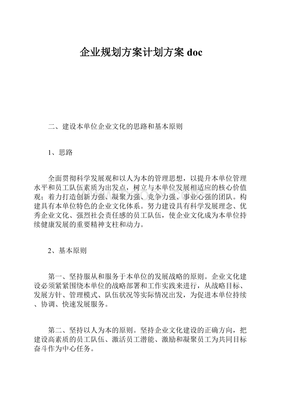 企业规划方案计划方案doc.docx_第1页