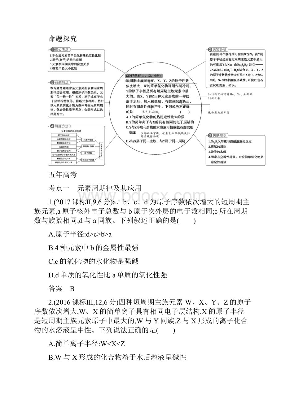 高考化学总复习专题七元素周期律和元素周期表学案.docx_第2页