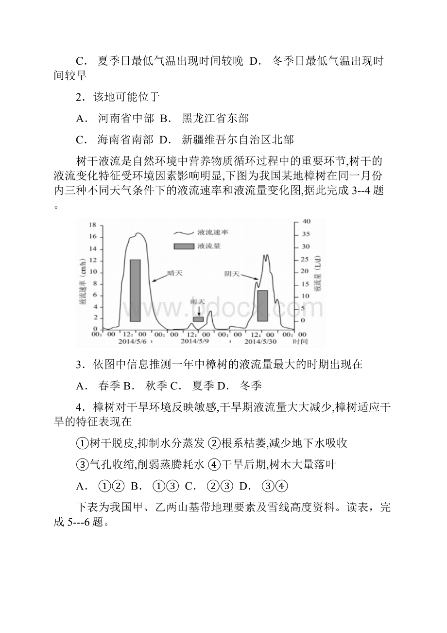 湖南岳阳一中份联考测试试题文综.docx_第2页