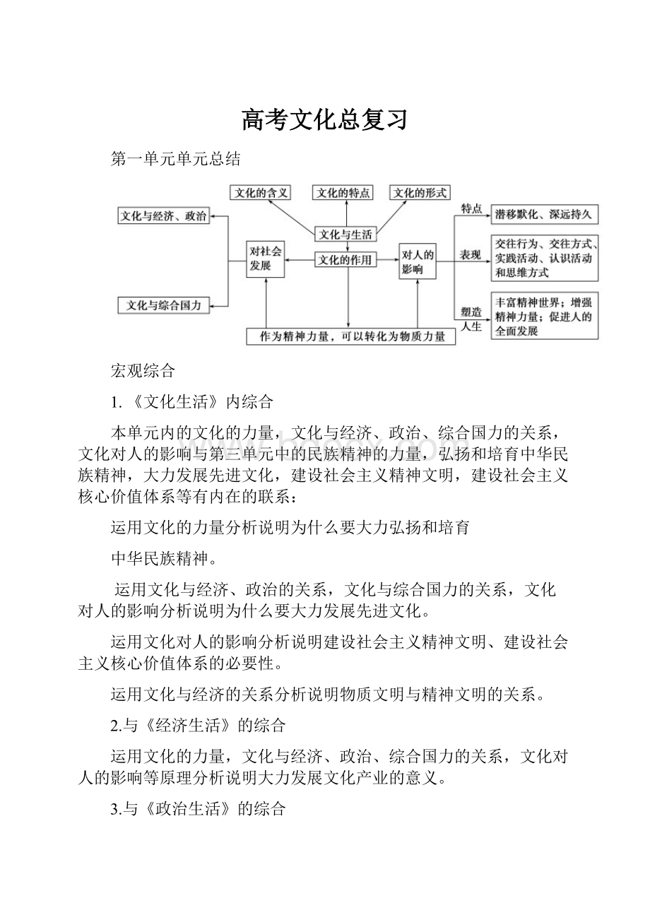 高考文化总复习.docx