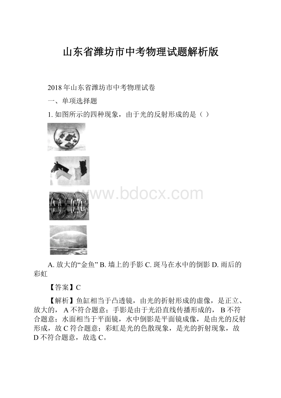 山东省潍坊市中考物理试题解析版.docx_第1页