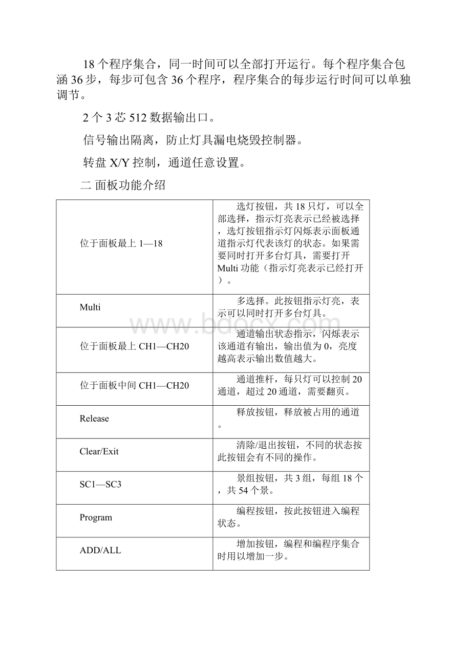 最新DMX512老式灯光控台操作说明汇总.docx_第2页