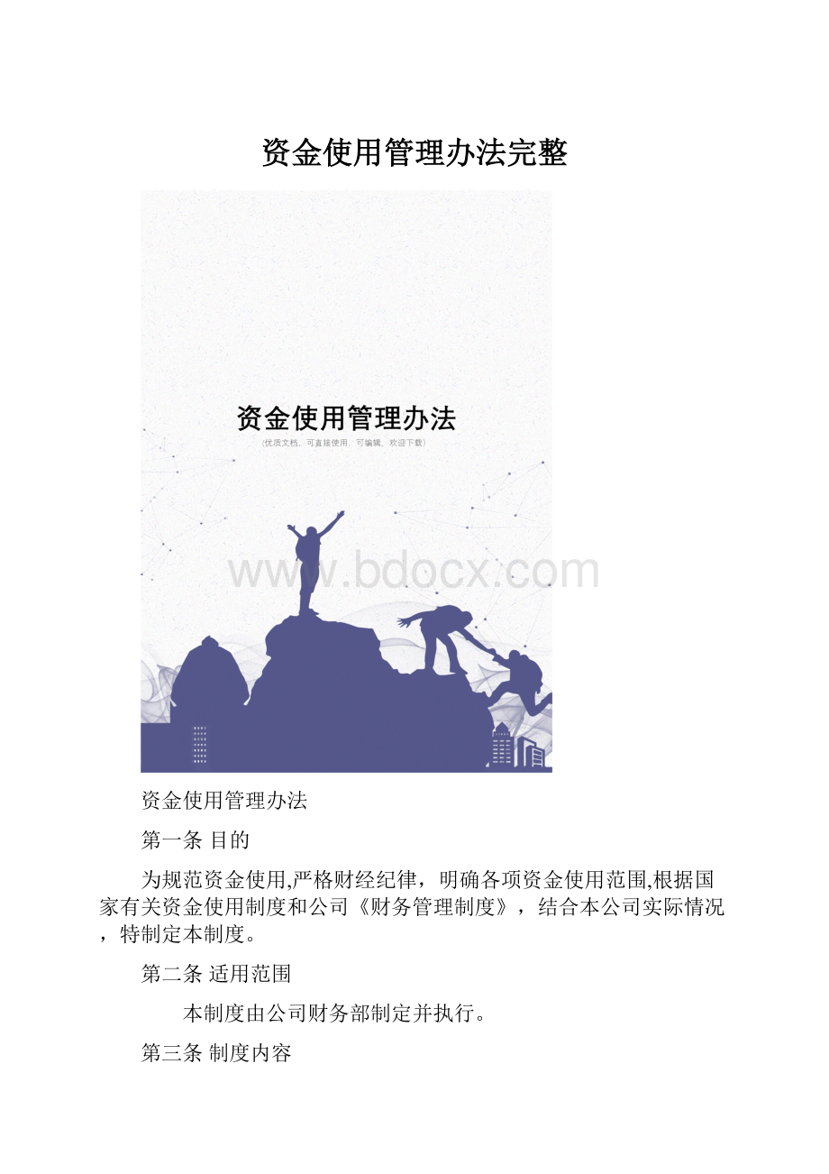 资金使用管理办法完整.docx_第1页