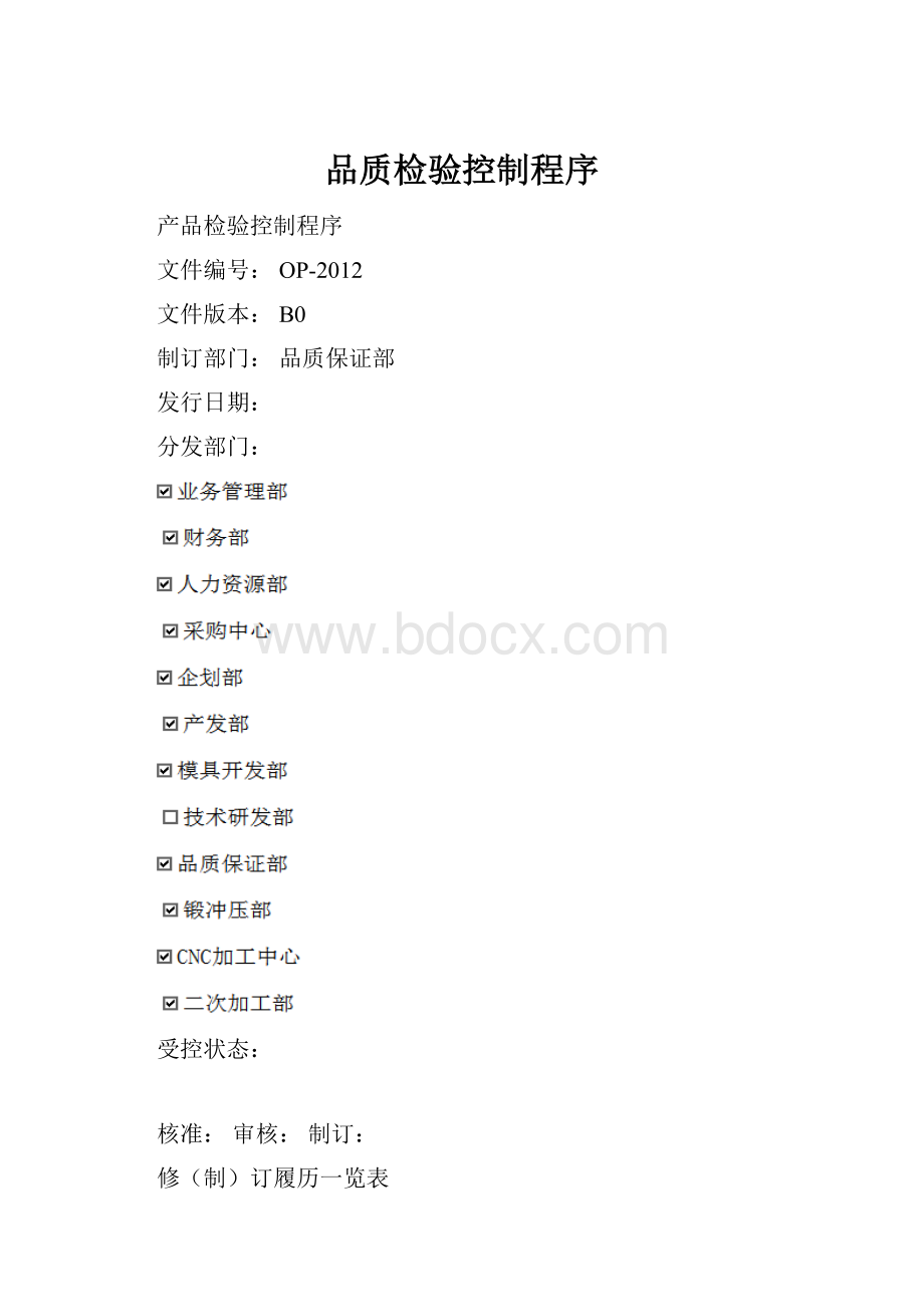 品质检验控制程序.docx_第1页