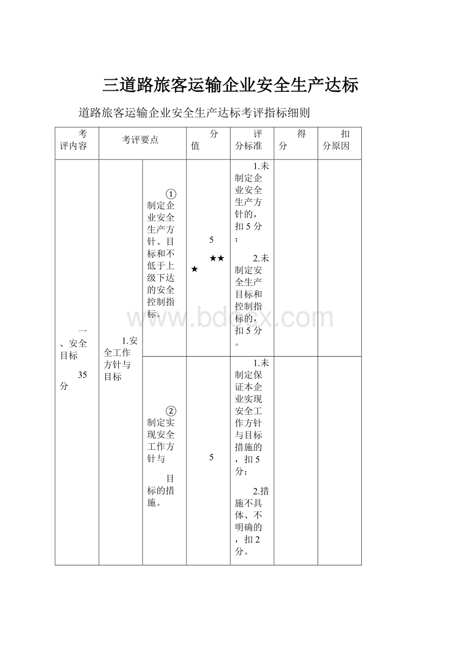 三道路旅客运输企业安全生产达标.docx