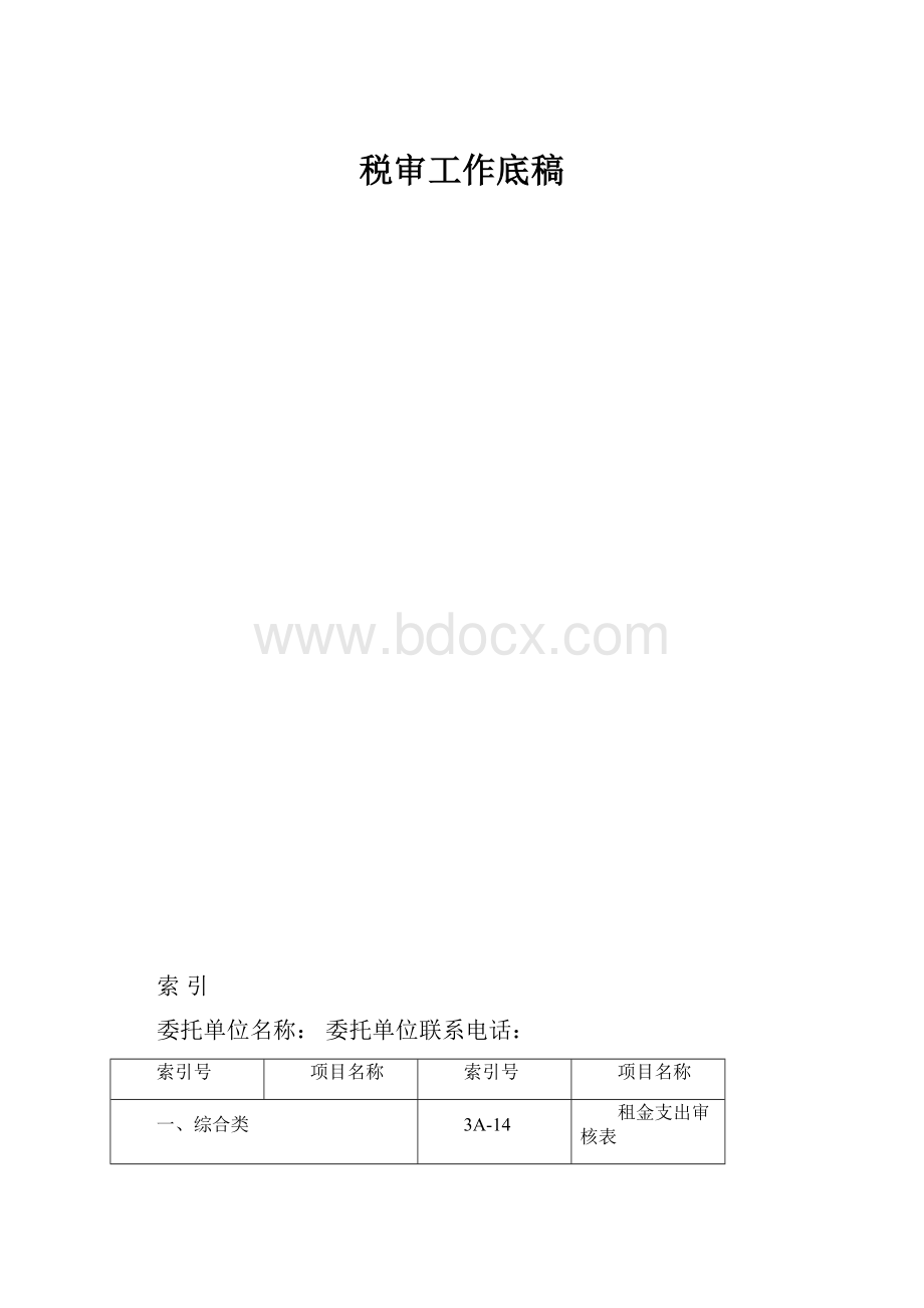 税审工作底稿.docx