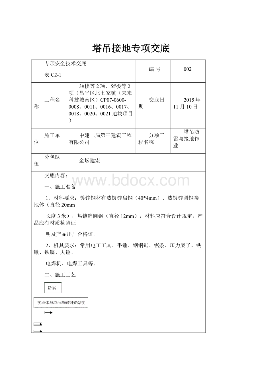 塔吊接地专项交底.docx_第1页