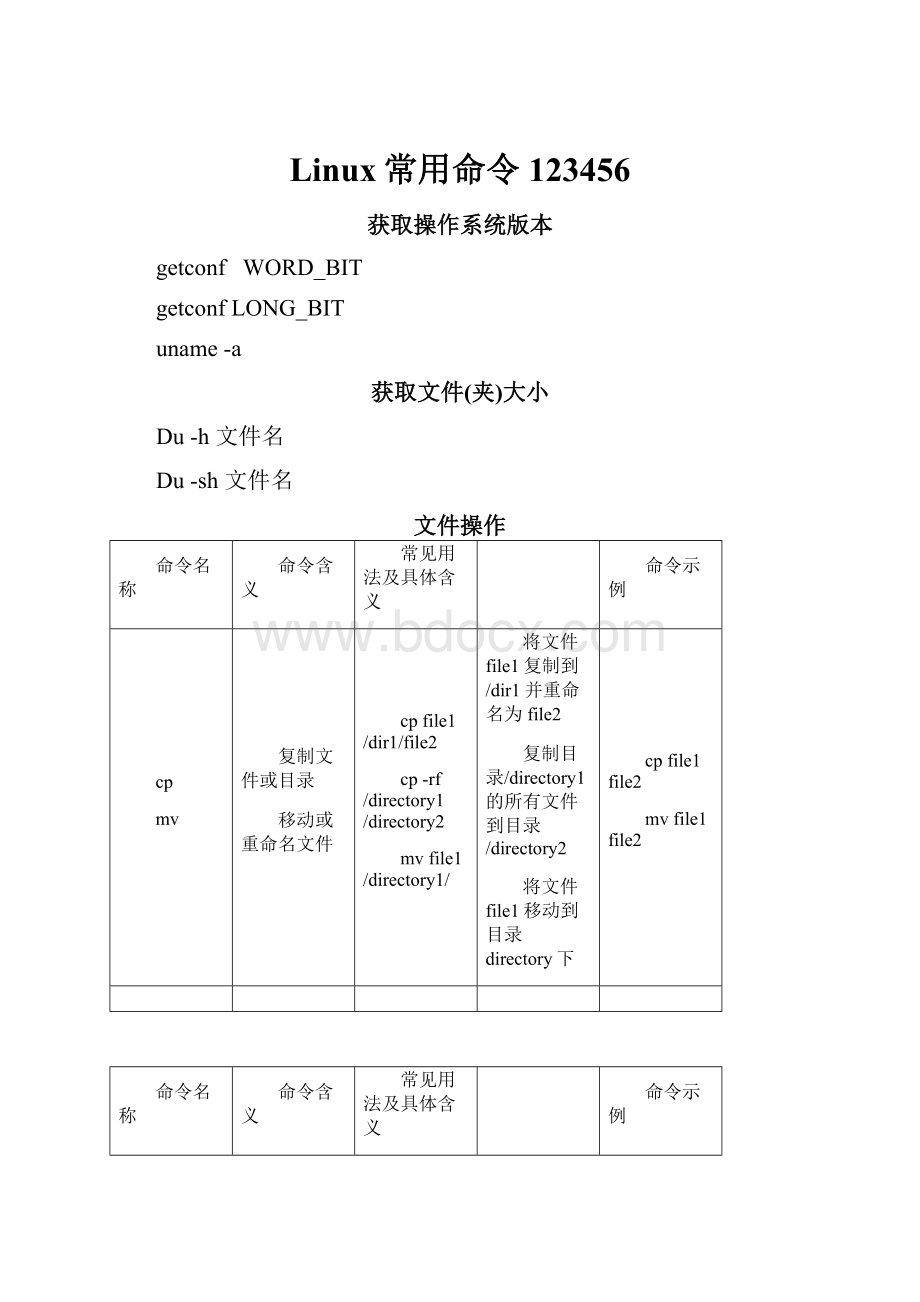 Linux常用命令123456.docx_第1页