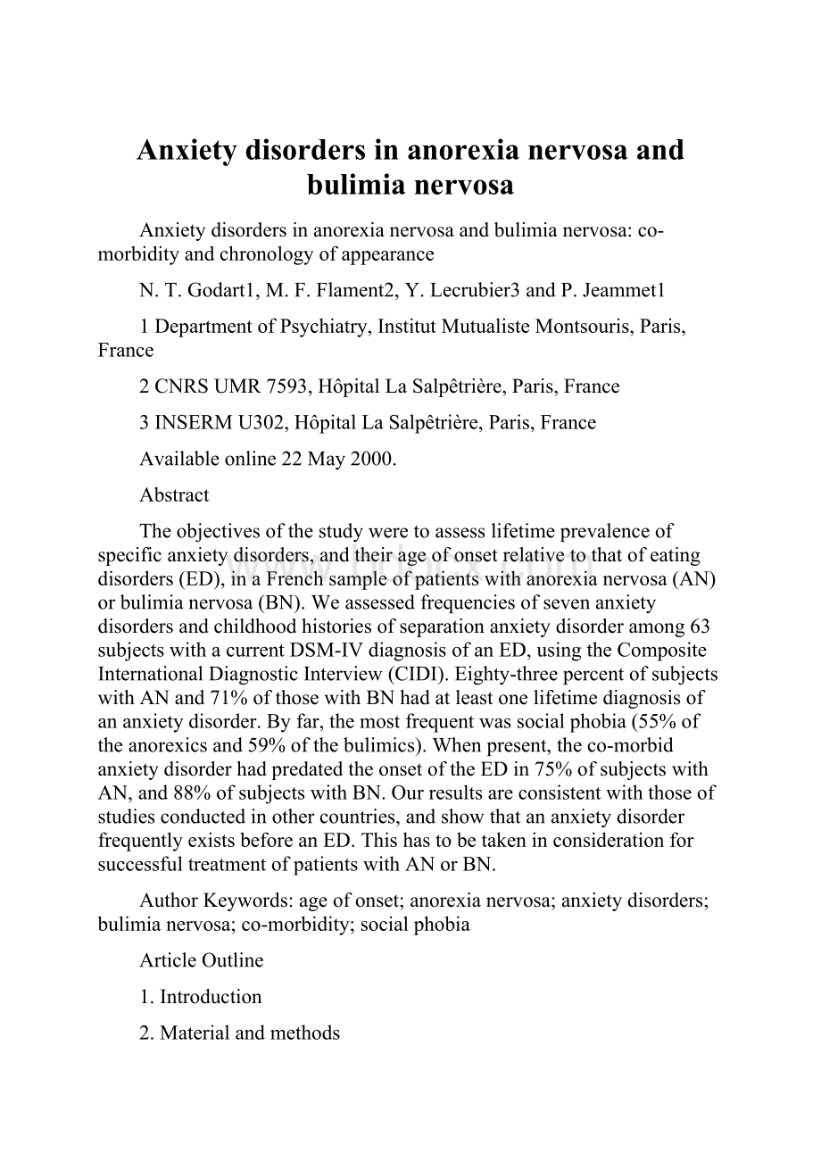 Anxiety disorders in anorexia nervosa and bulimia nervosa.docx_第1页