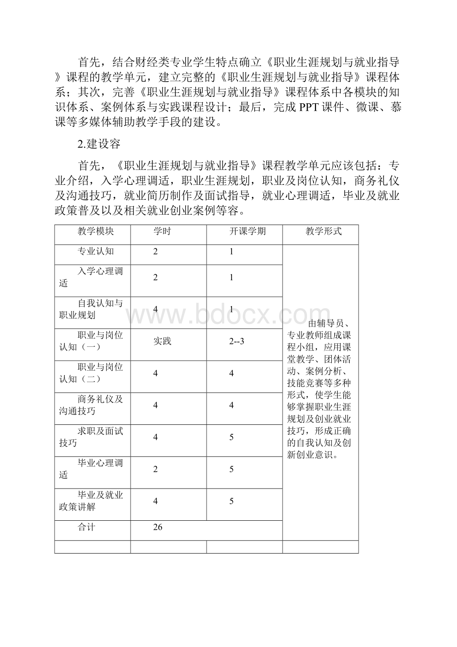 职业生涯规划课程三年建设规划.docx_第2页