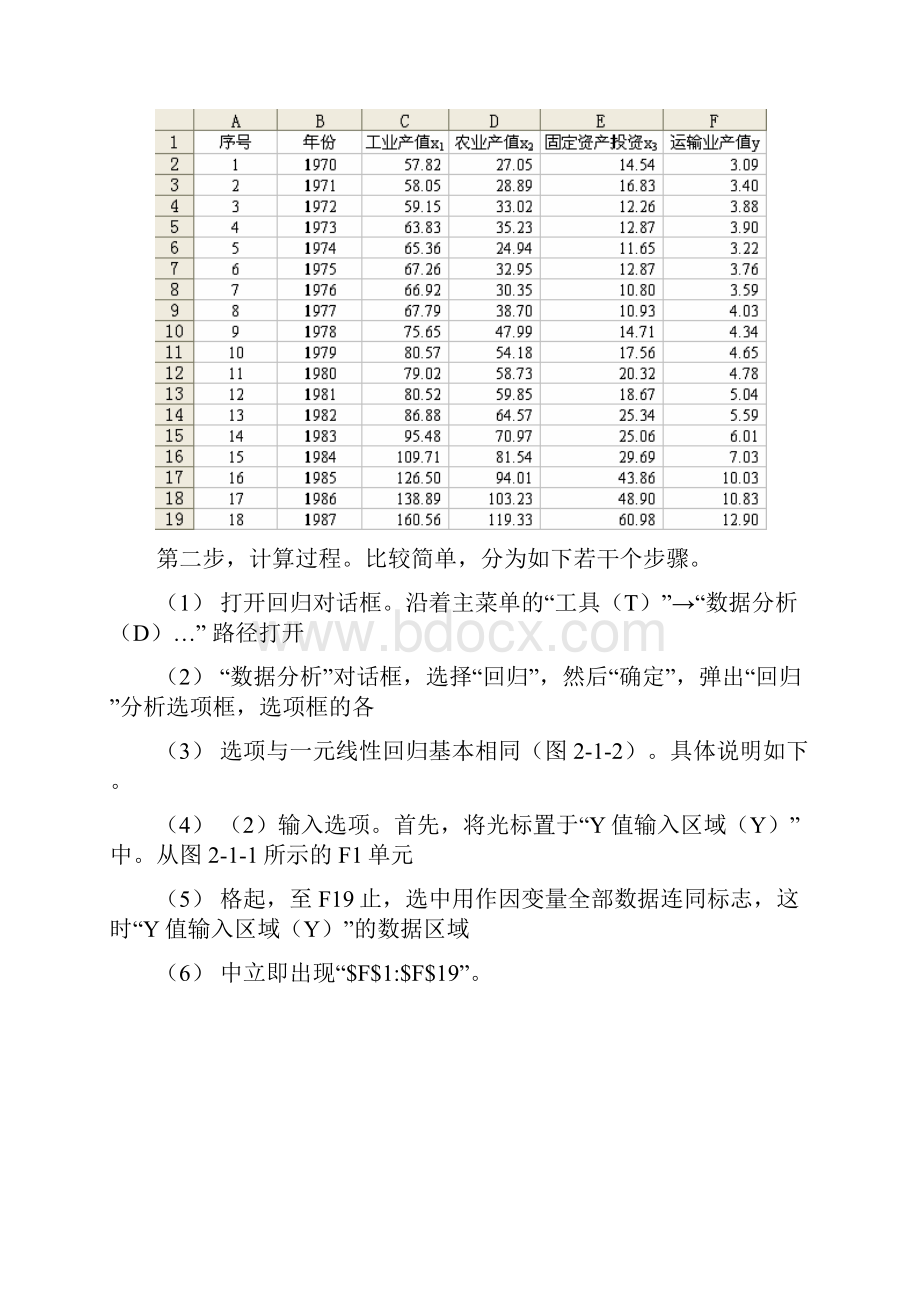 基于Excel的地理数据分析多元线性回归分析docx.docx_第2页