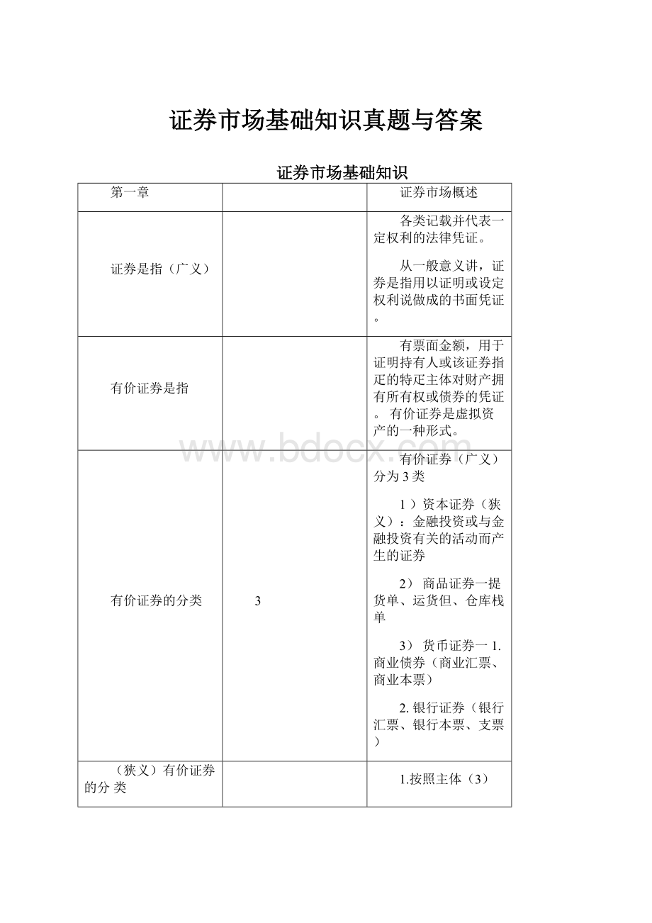 证券市场基础知识真题与答案.docx