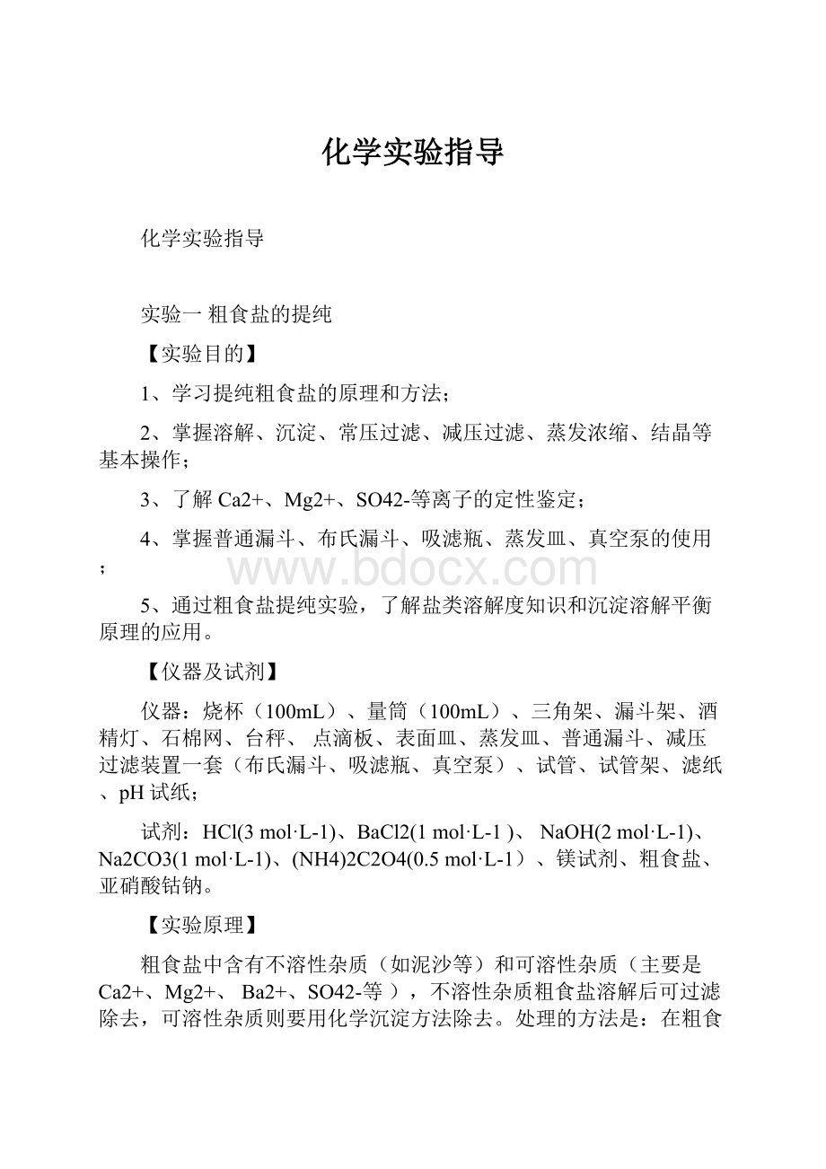 化学实验指导.docx