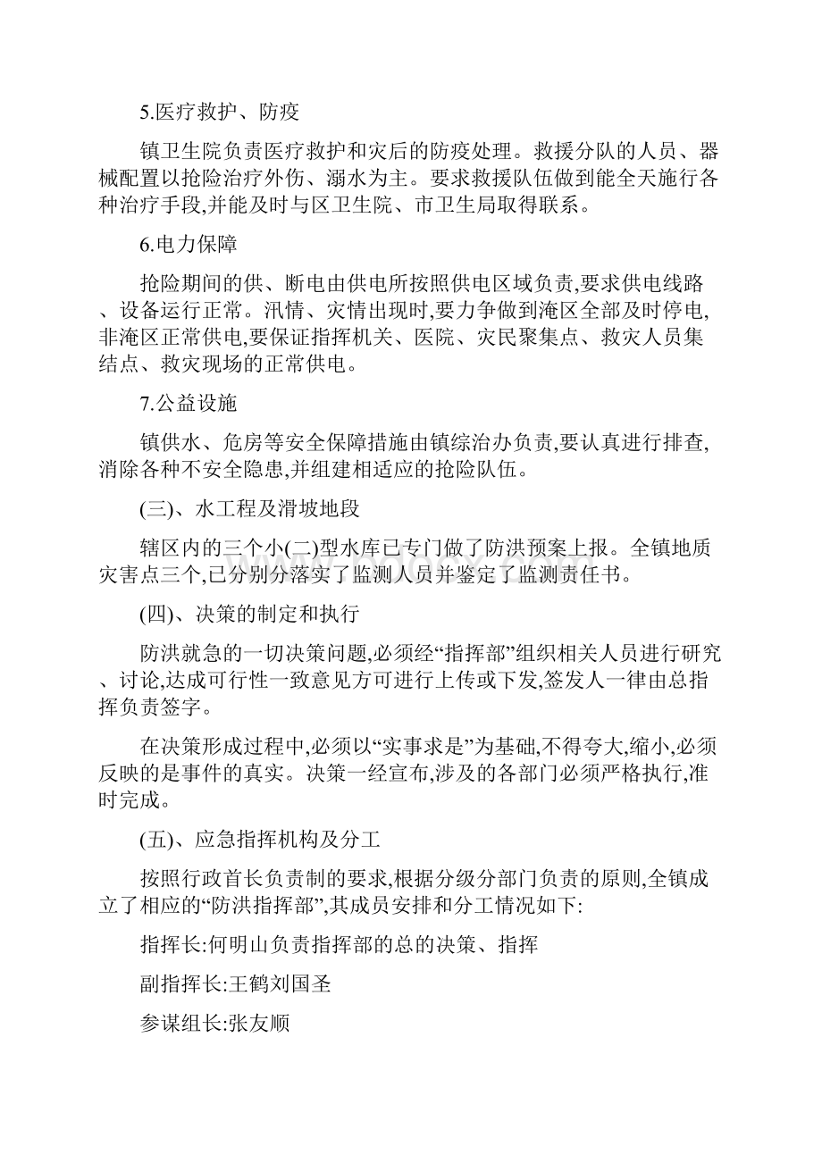 乡镇政府 防洪预案.docx_第3页