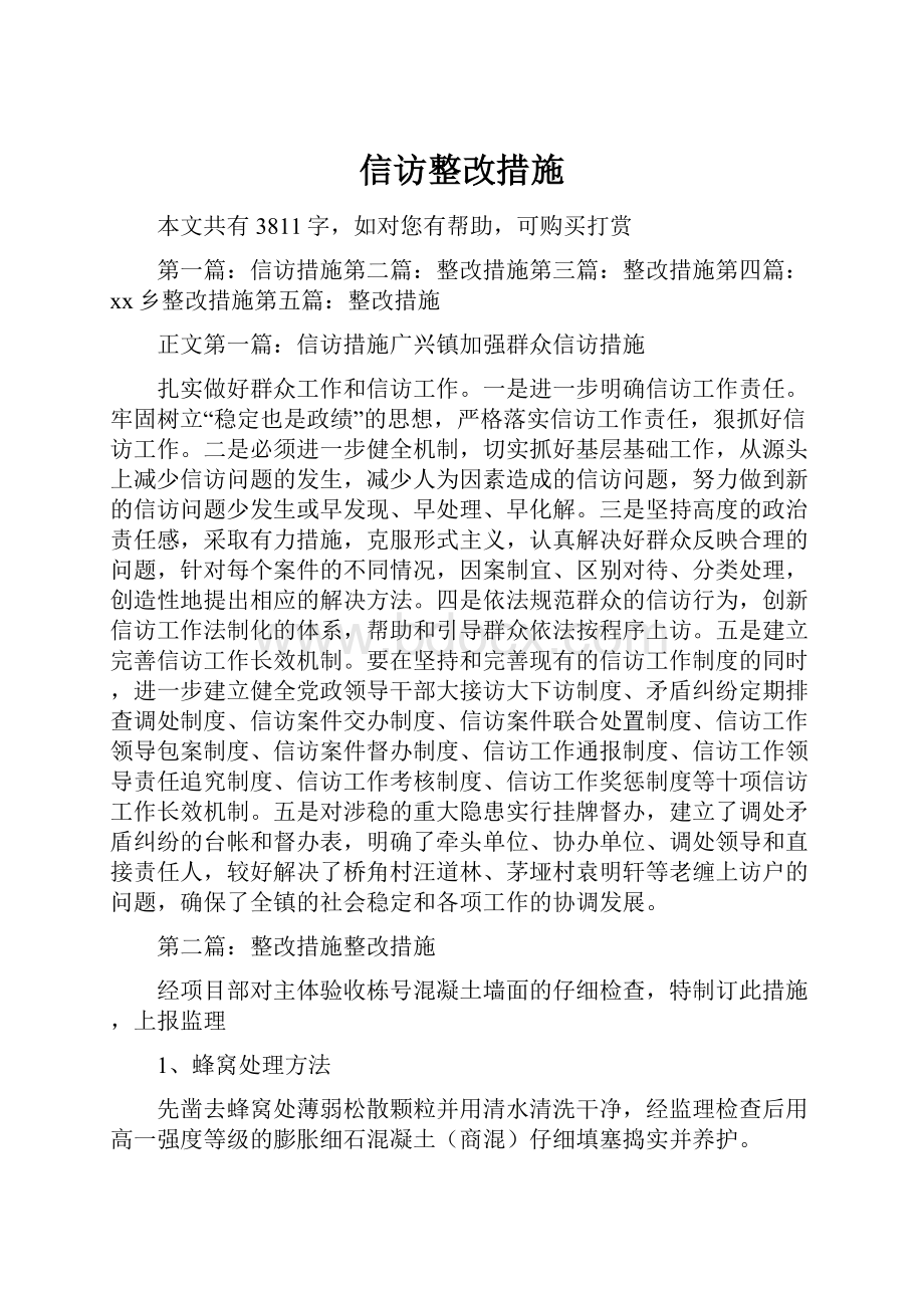 信访整改措施.docx