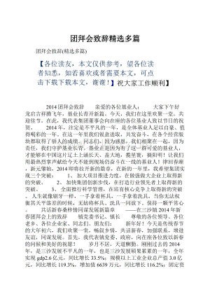 团拜会致辞精选多篇.docx