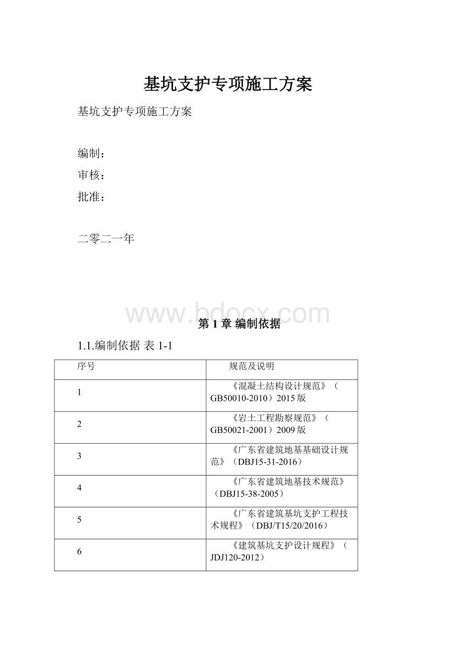 基坑支护专项施工方案.docx