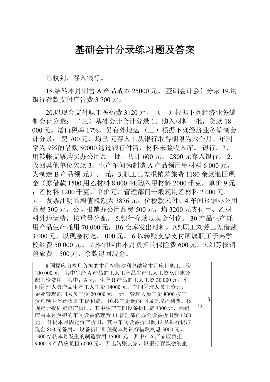 基础会计分录练习题及答案.docx