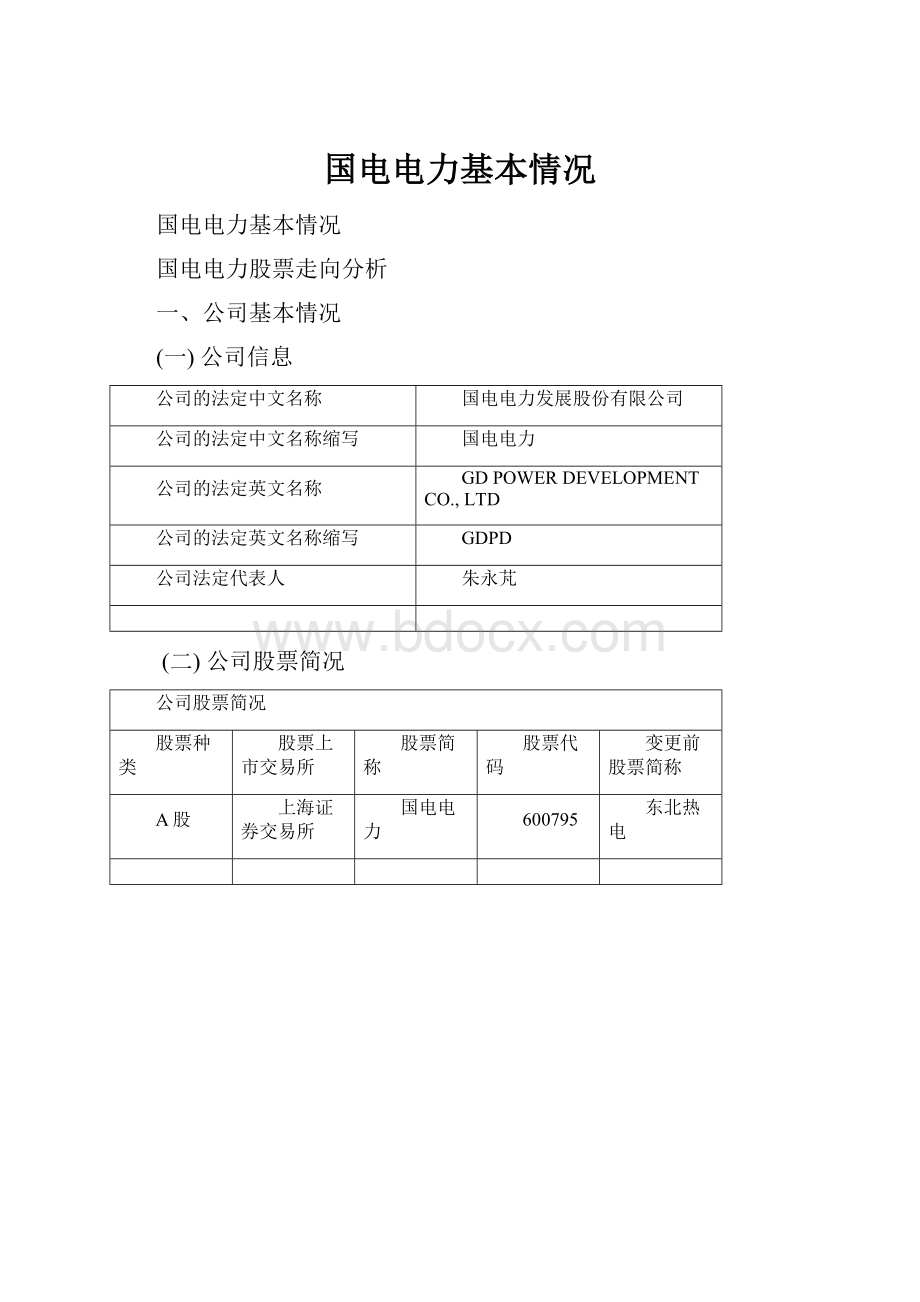 国电电力基本情况.docx_第1页