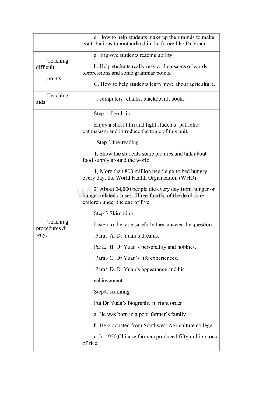 人教版高中英语必修四Unit2 reading 教学设计.docx_第2页