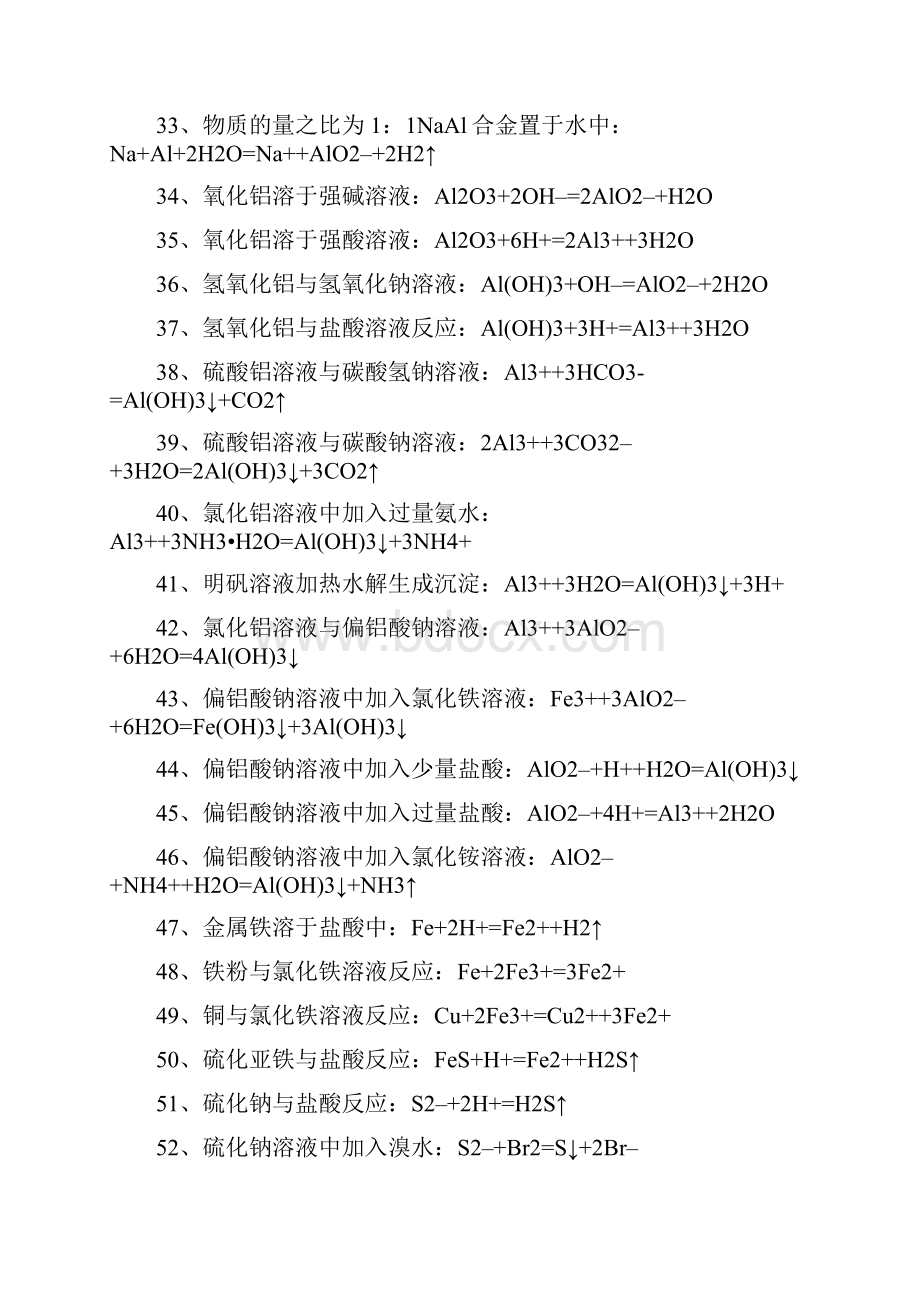 高中化学与量有关的离子反应方程总结.docx_第3页