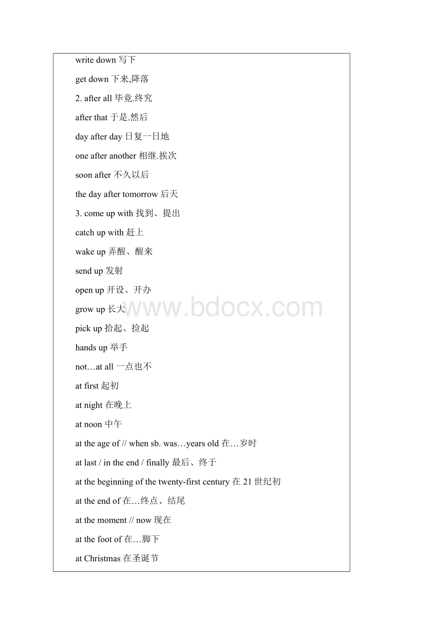 初中英语所有重要的固定搭配词组.docx_第2页