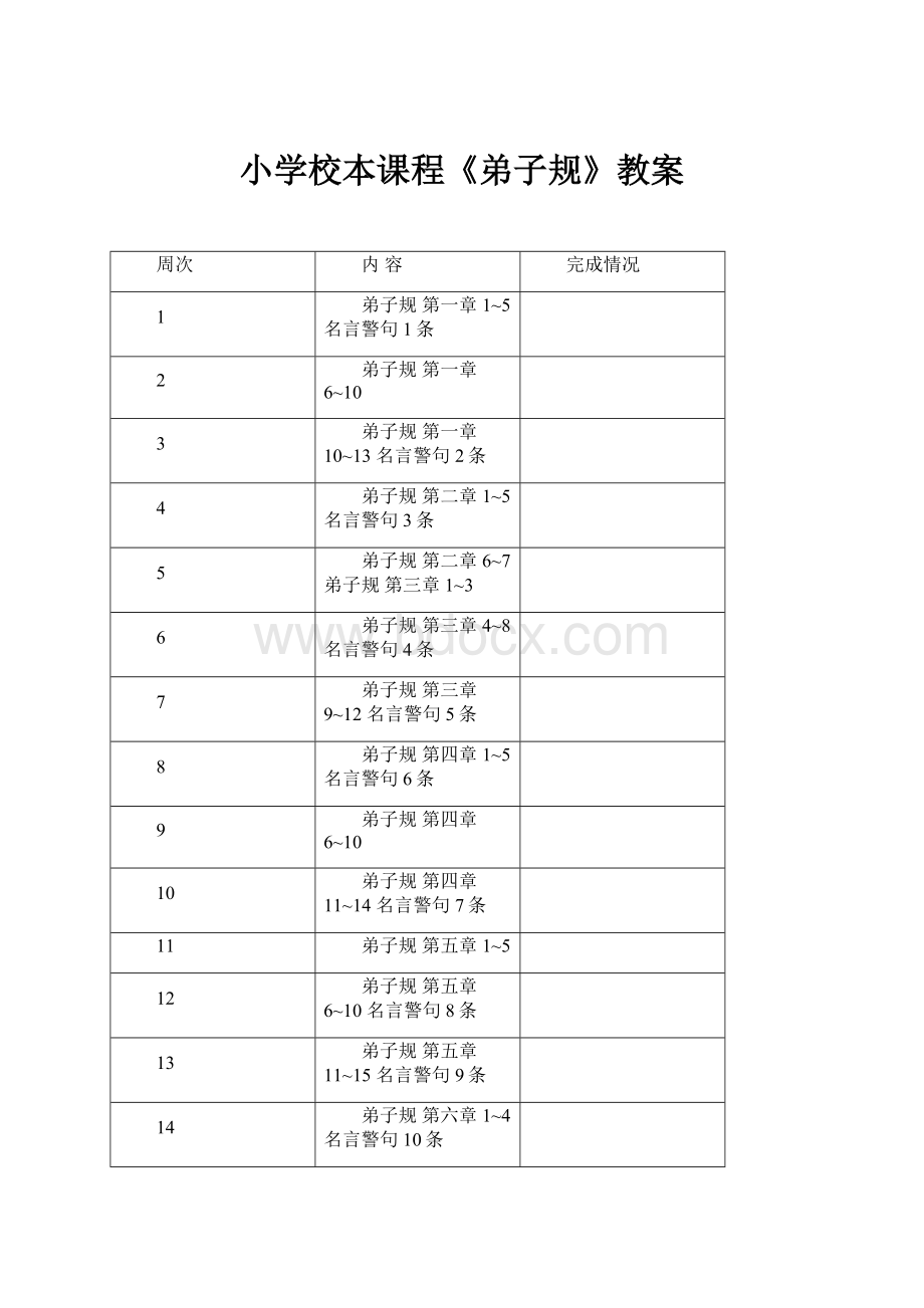 小学校本课程《弟子规》教案.docx_第1页