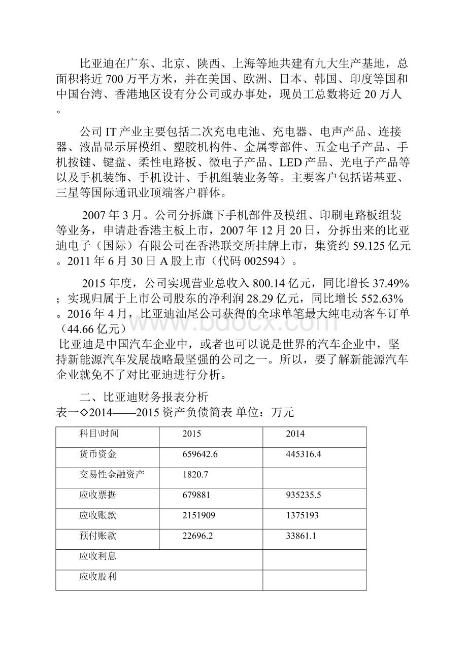 比亚迪财务报表分析报告.docx_第2页