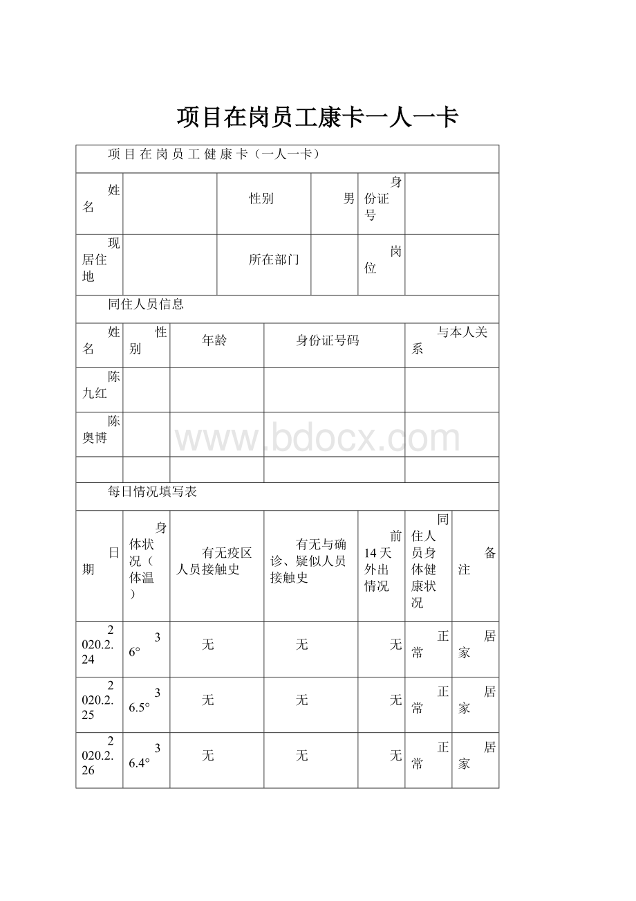 项目在岗员工康卡一人一卡.docx