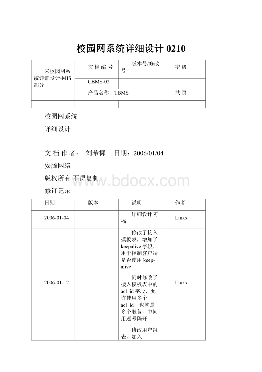 校园网系统详细设计0210.docx